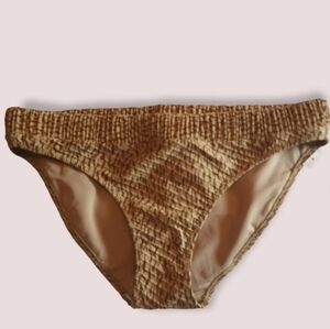 New Aerie Animal Print Bikini Bottoms Neutral Tan Ribbed Texture